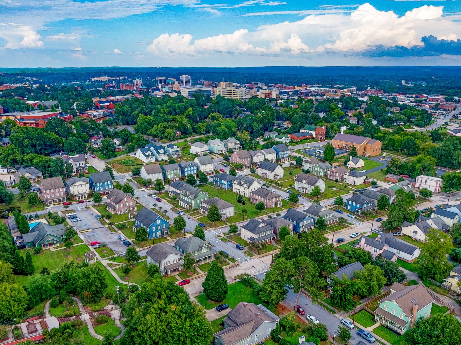 Aerial view of Macon